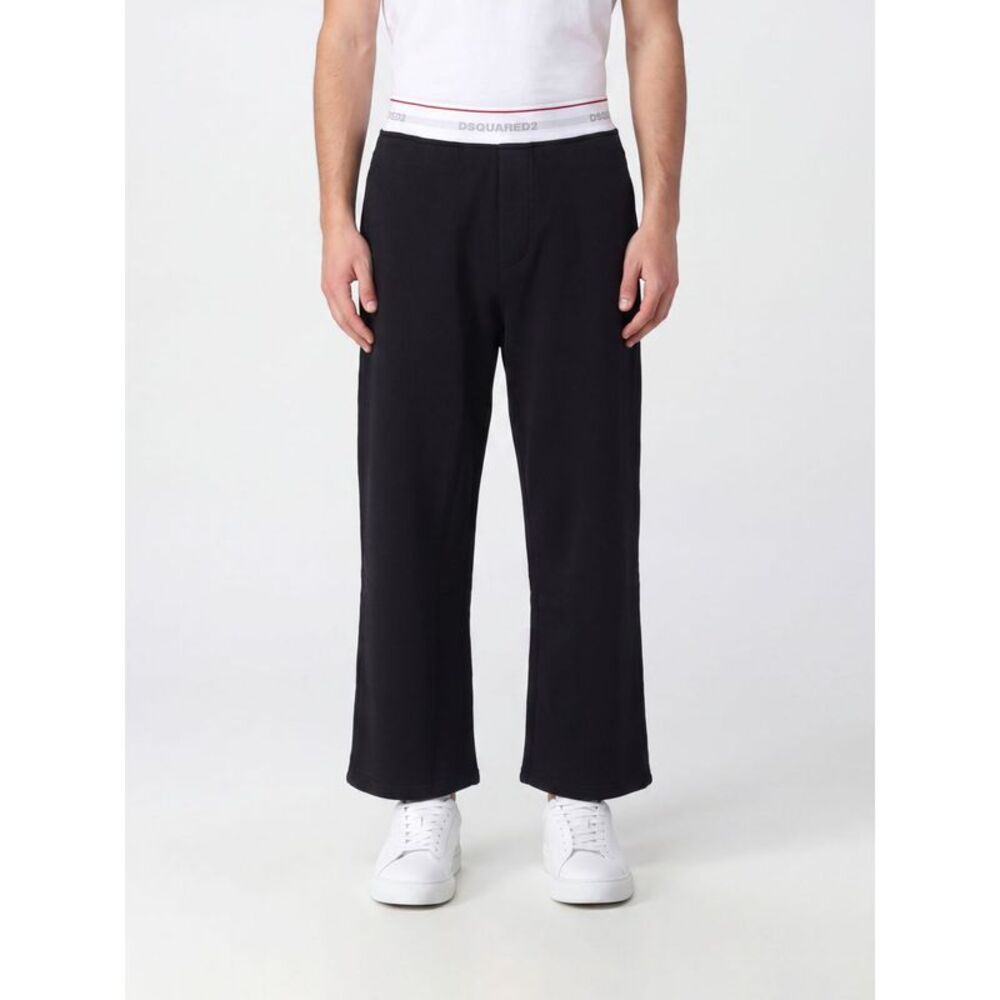 Dsquared2 Men Cotton Jersey Jogging Trousers Dsquared2 With Logo Waistband